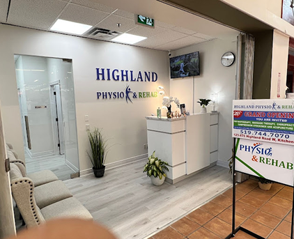 Reception area at Highland Physio & Rehab